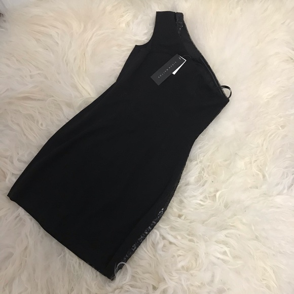 AIDAN MATTOX CREPE ONE SHOULDER COCKTAIL DRESS - Picture 7 of 8